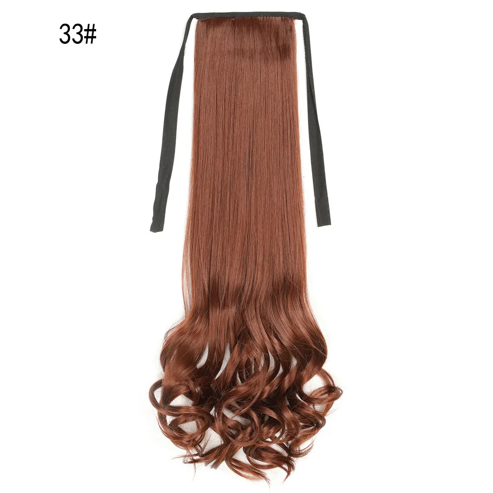 58cm Pear Blossom Tie Style Ponytail High Temperature Synthetic Fiber Wavy Netby