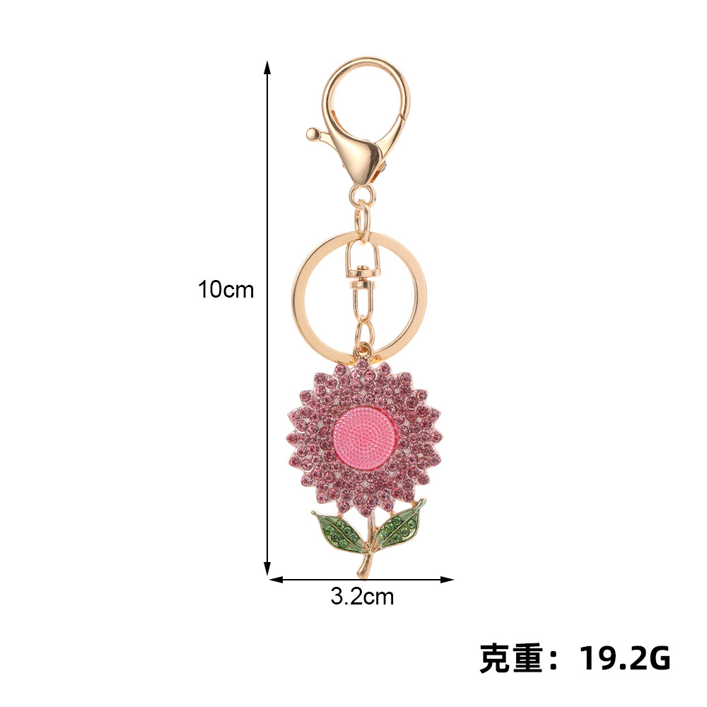Rhinestone Sunflower Keychain Keyring Netby