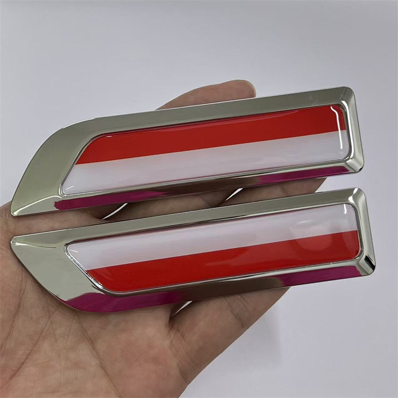 Knife Blade Shape National Flag Car Fender Side Sticker Netby