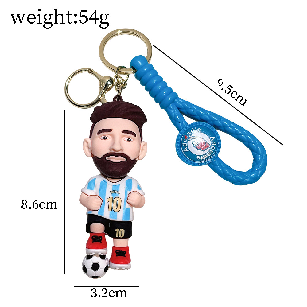 Sports Game Football Soccer Star World Cup Messi Keychain Keyring Netby