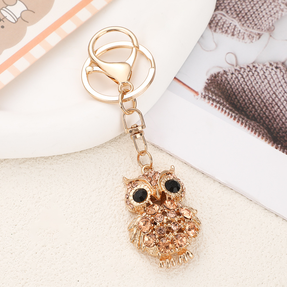Rhinestone Owl Keychain Keyring Netby