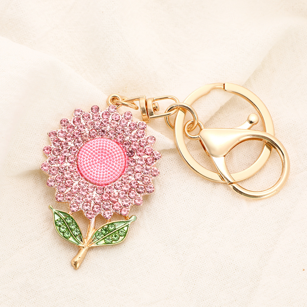 Rhinestone Sunflower Keychain Keyring Netby