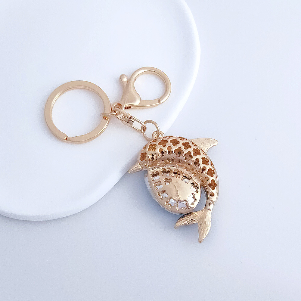 Rhinestone Dolphin Keychain Keyring Netby