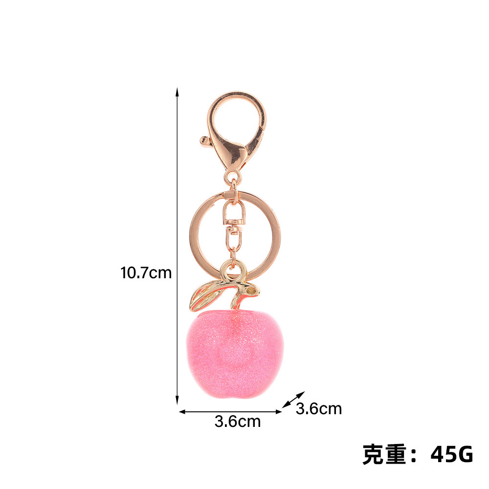 Rhinestone Apple Keychain Keyring Netby