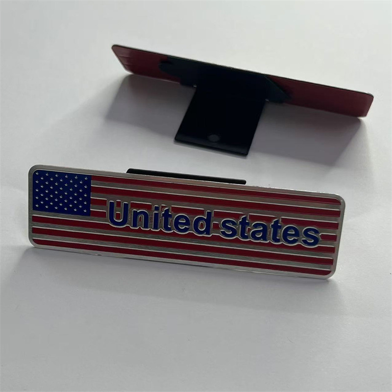 National Flag Car Grille Emblem Badge Netby USA UK SWEDEN CANADA SOUTH KOREA ITALY FRANCE GERMANY