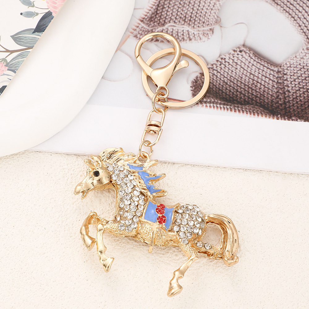 Rhinestone Horse Keychain Keyring Netby