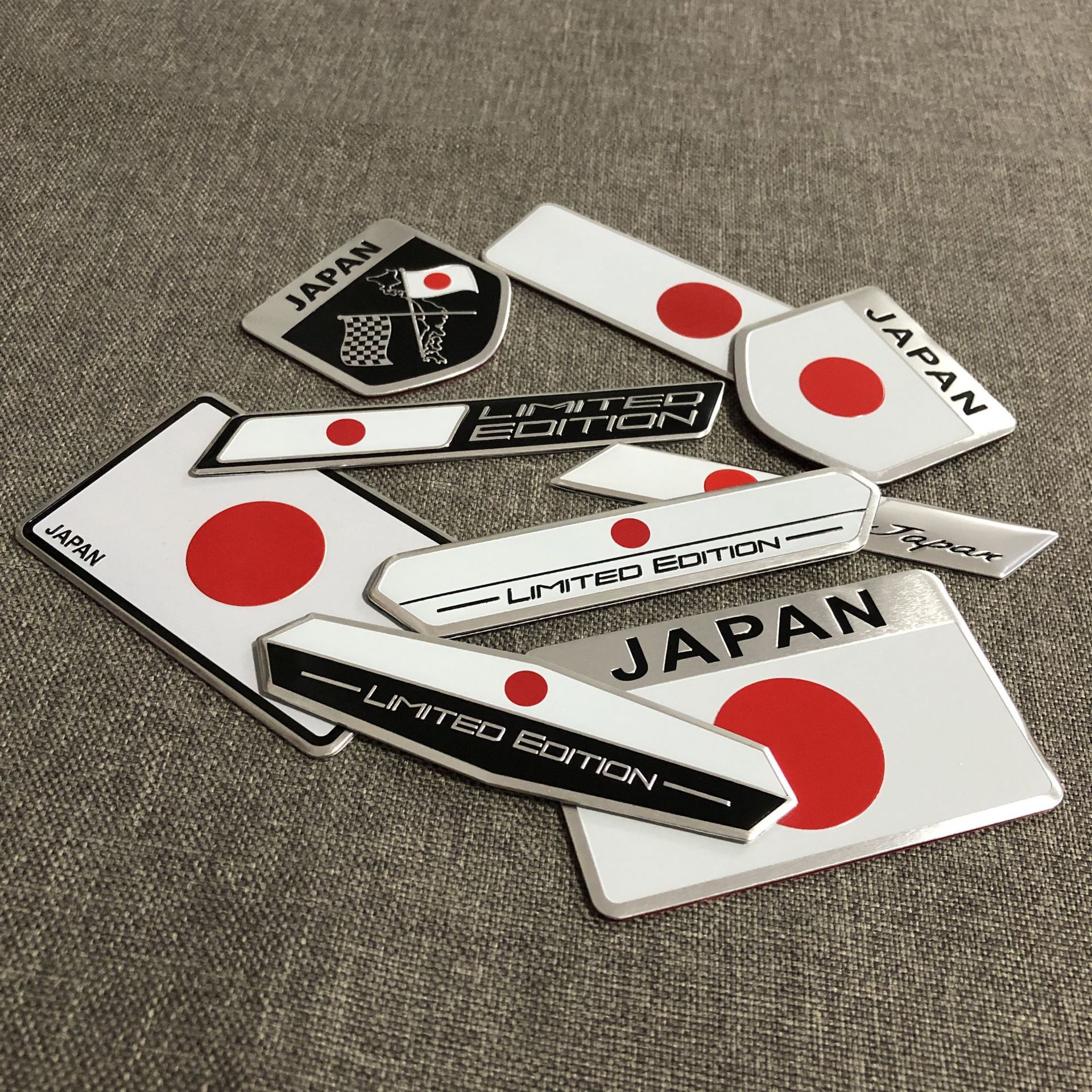 Aluminum Alloy Japan National Flag Car Sticker LIMITED EDITION Netby