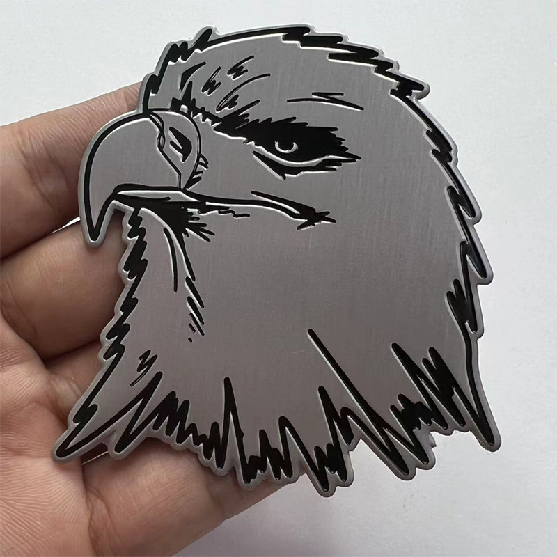 Aluminum Alloy Animal Head Car Sticker Tiger Eagle Lion Netby