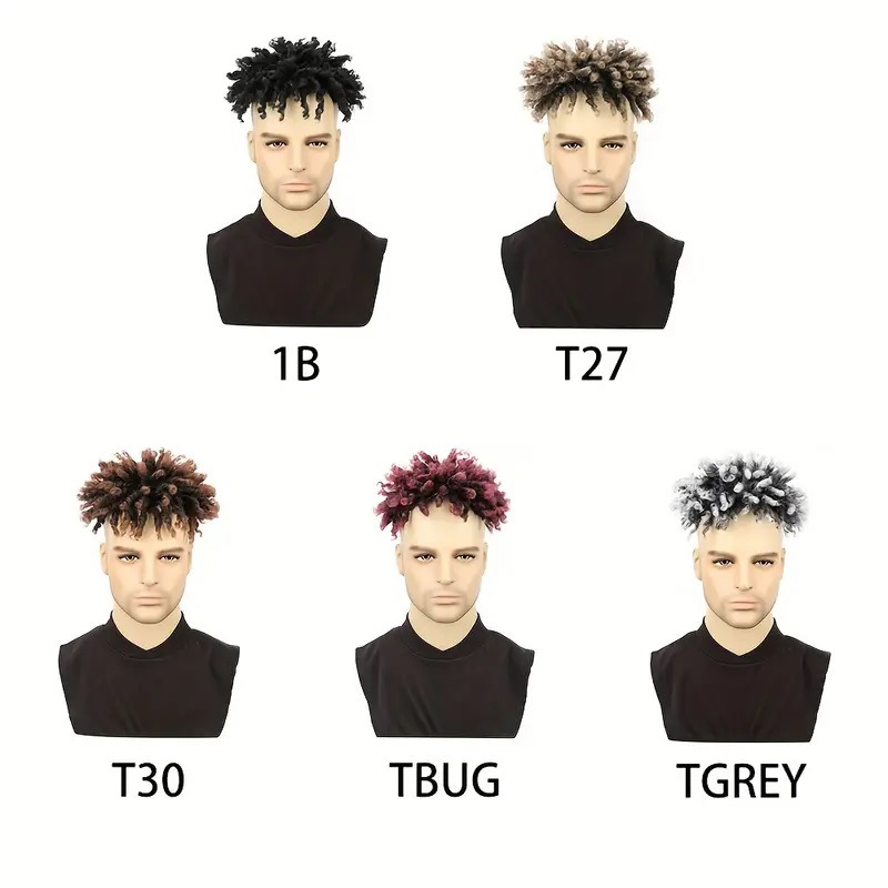 3 inch Synthetic Dreadlock Wig Hip-hop Short African Curly Netby