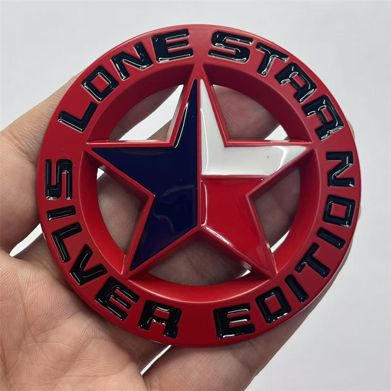 Metal LONE STAR SLIVER EDITION Car Sticker for Dodge Jeep Wrangler Netby