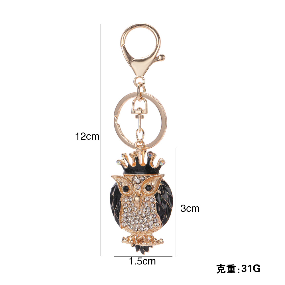 Owl Rhinestone Keychain Keyring Netby