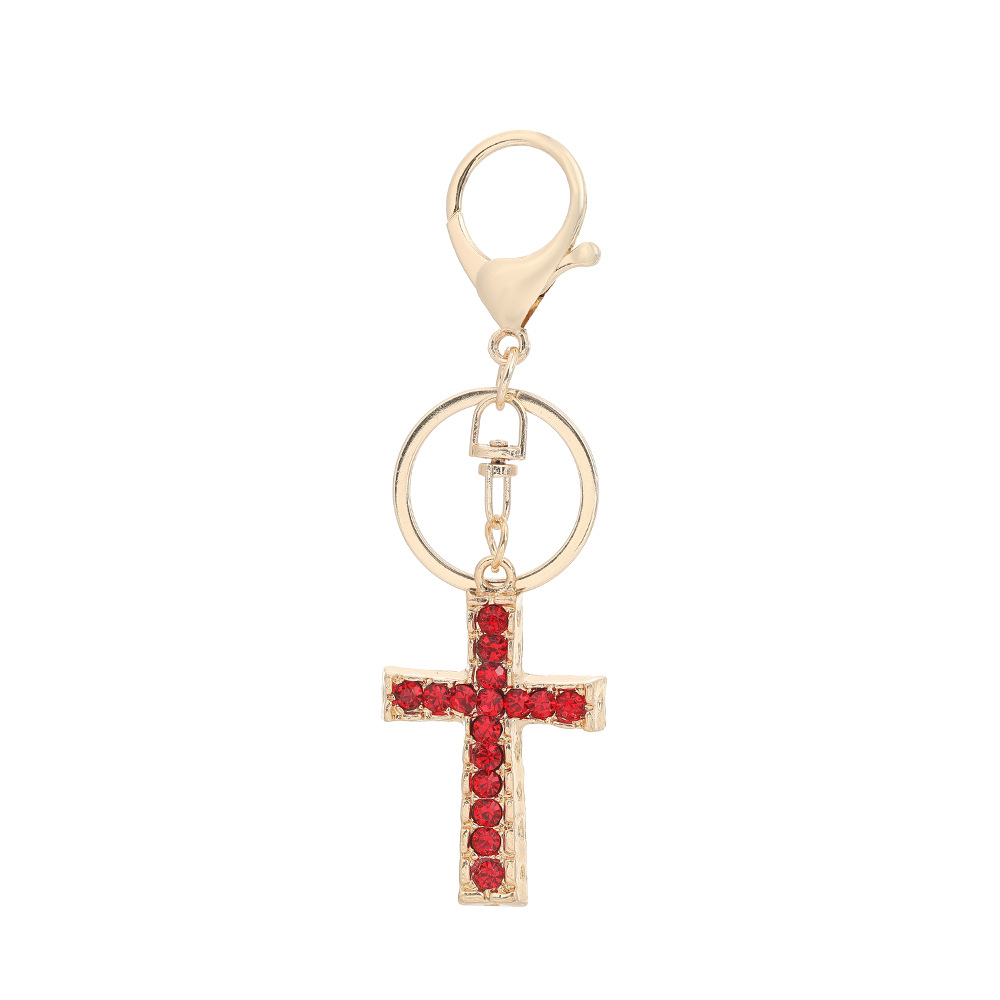 Rhinestone Cross Keychain Keyring Netby