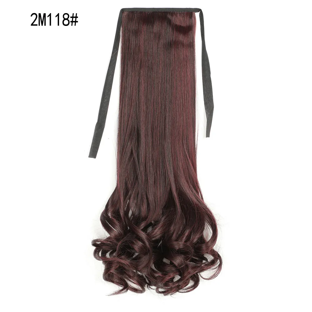 58cm Pear Blossom Tie Style Ponytail High Temperature Synthetic Fiber Wavy Netby