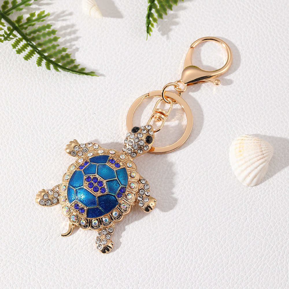 Rhinestone Turtle Keychain Keyring Netby