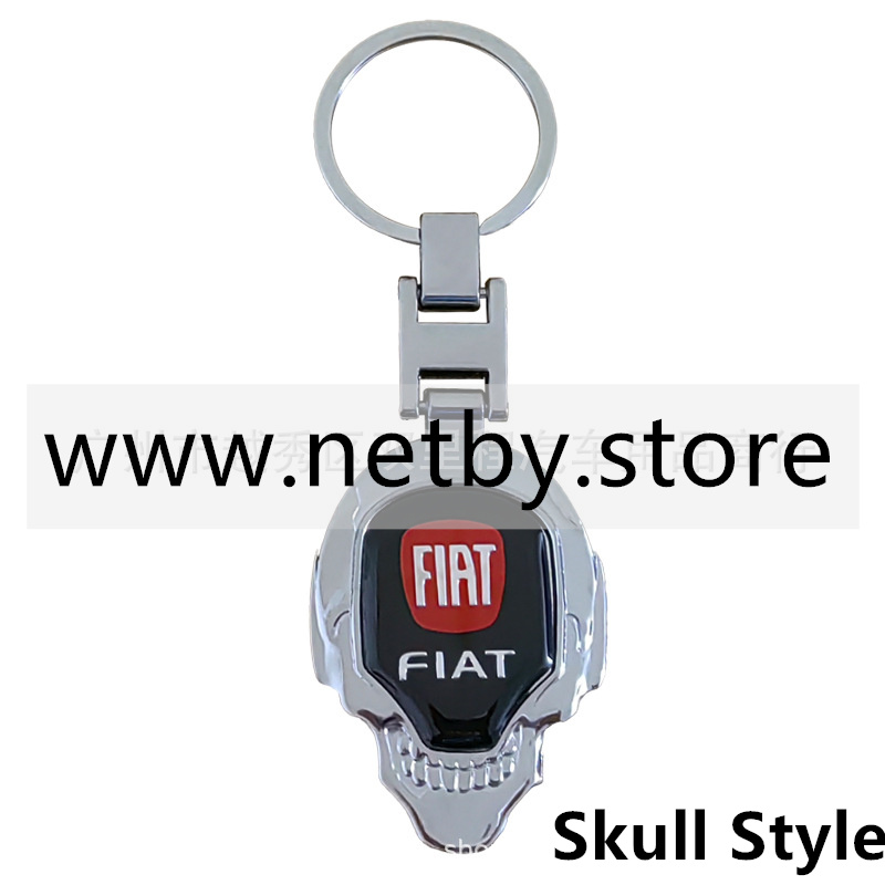 Metal H Buckle Skull Keyring Keychain Keyfob with Logo BMW AUDI BENZ VOLKSWAGEN SKODA TOYOTA BUICK CHEVROLET  Netby
