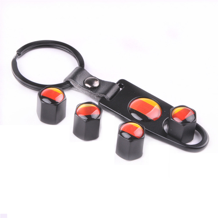 Metal Car Wheel Tire Valve Cap Anti Dust Spanner Wrench With Logo Black Color Netby