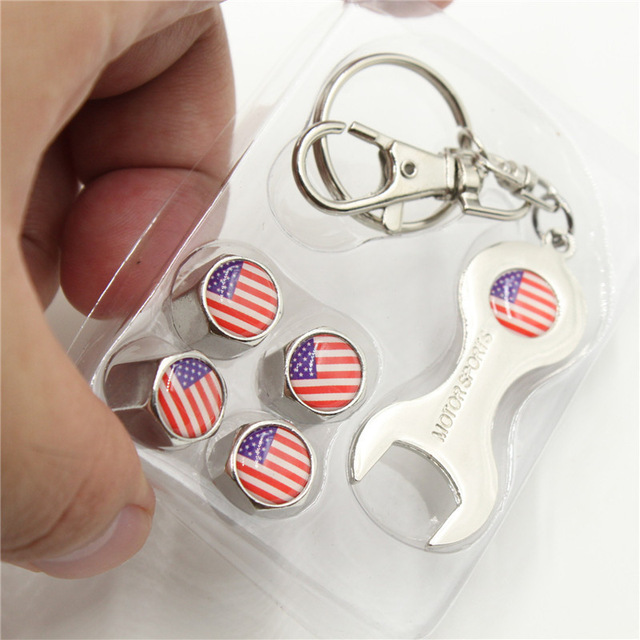 Metal Car Wheel Tire Valve Cap Anti Dust Spanner Wrench With Logo Netby