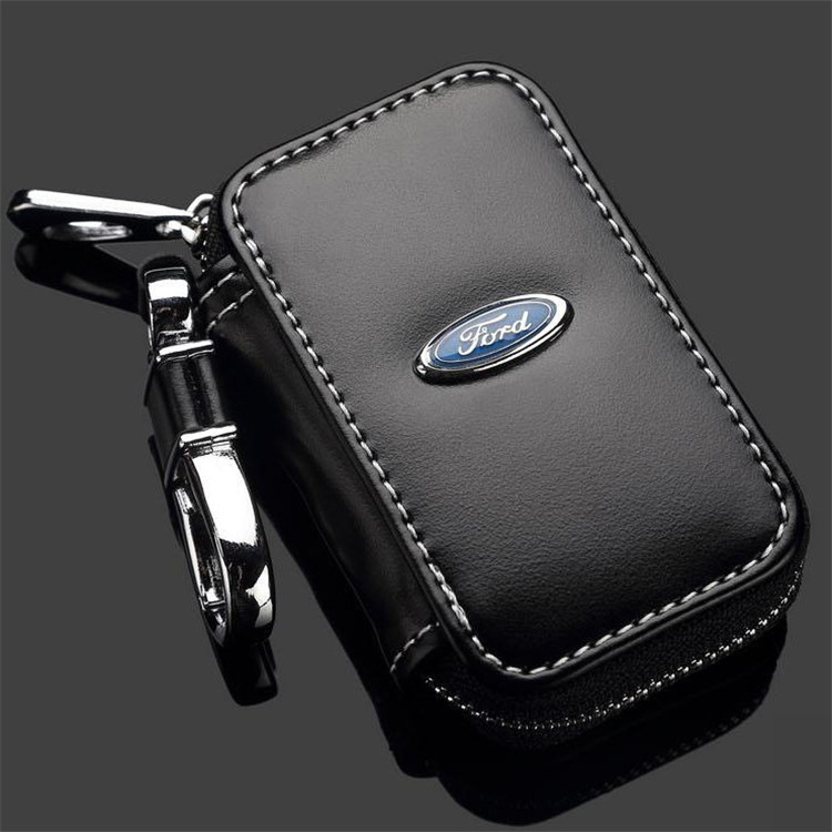 Black Color Leather Car Remote Key Wallet for KIA AUDI BENZ BMW BUICK PORSCHE VW VOLVO JAGUAR CHEVROLET FORD Netby