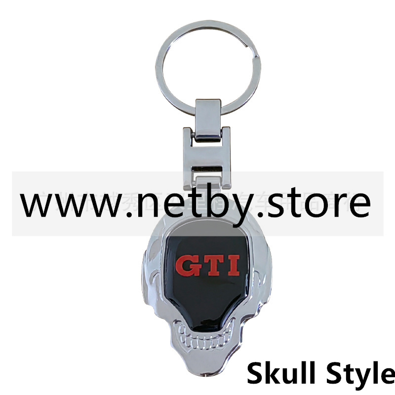 Metal H Buckle Skull Keyring Keychain Keyfob with Logo BMW AUDI BENZ VOLKSWAGEN SKODA TOYOTA BUICK CHEVROLET  Netby