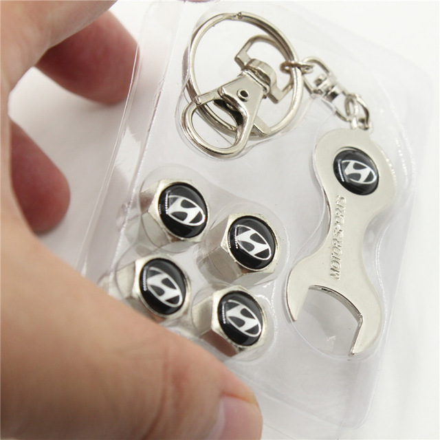 Metal Car Wheel Tire Valve Cap Anti Dust Spanner Wrench With Logo Netby