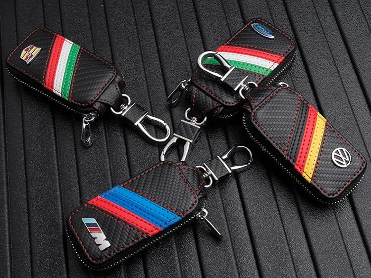 Carbon Fiber Car Remote Key Wallet for KIA AUDI BENZ BMW BUICK PORSCHE VW VOLVO JAGUAR CHEVROLET FORD Netby