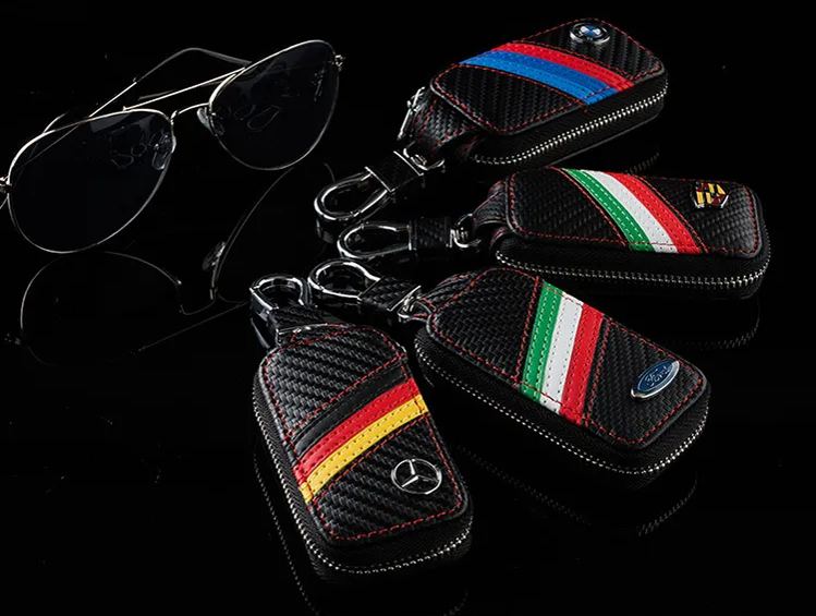 Carbon Fiber Car Remote Key Wallet for KIA AUDI BENZ BMW BUICK PORSCHE VW VOLVO JAGUAR CHEVROLET FORD Netby