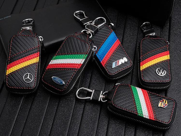 Carbon Fiber Car Remote Key Wallet for KIA AUDI BENZ BMW BUICK PORSCHE VW VOLVO JAGUAR CHEVROLET FORD Netby