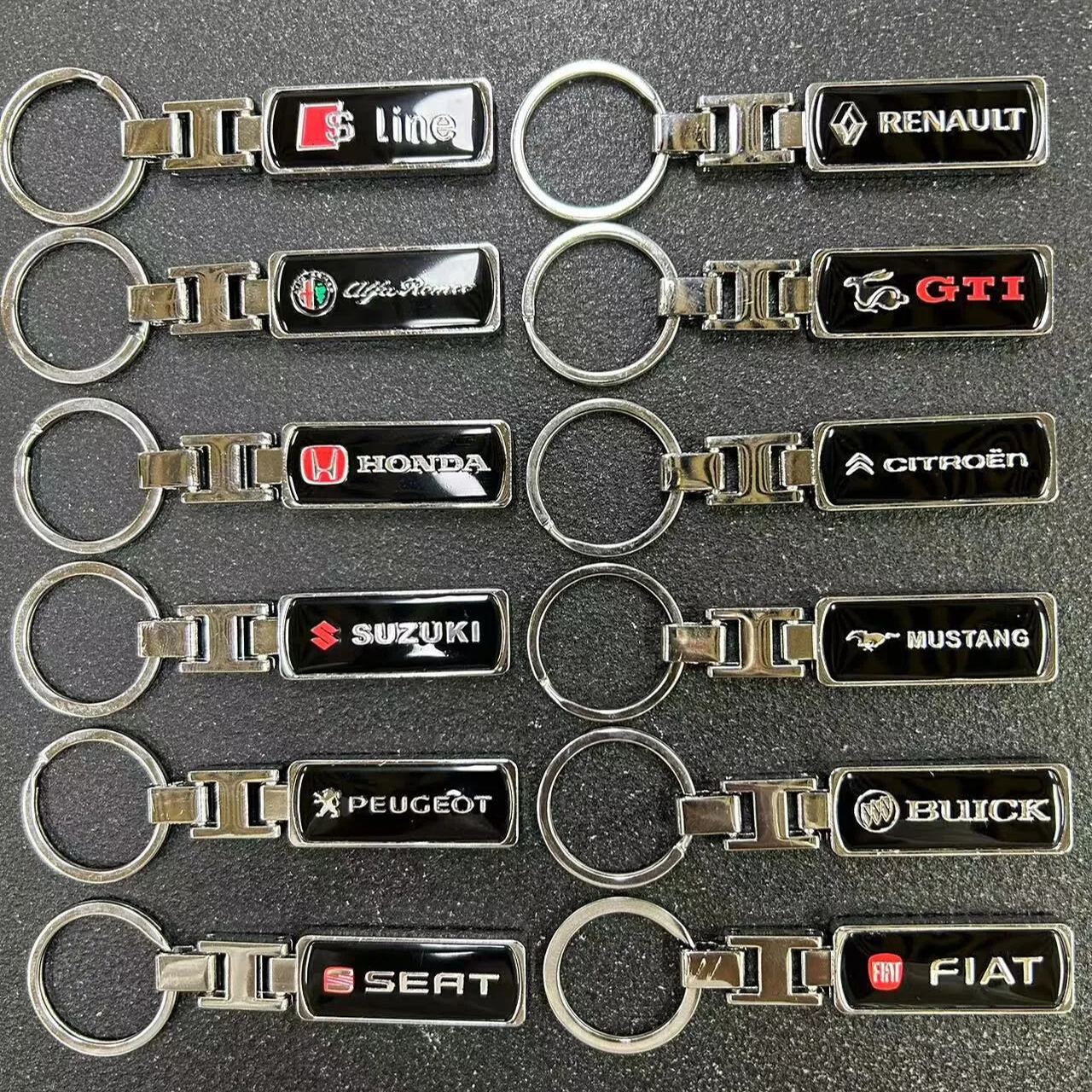 Metal H Buckle Rectangle Car Keychain Keyring Keyfob for Auto Netby