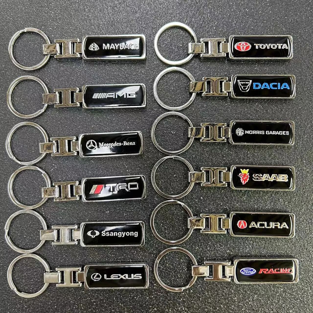 Metal H Buckle Rectangle Car Keychain Keyring Keyfob for Auto Netby