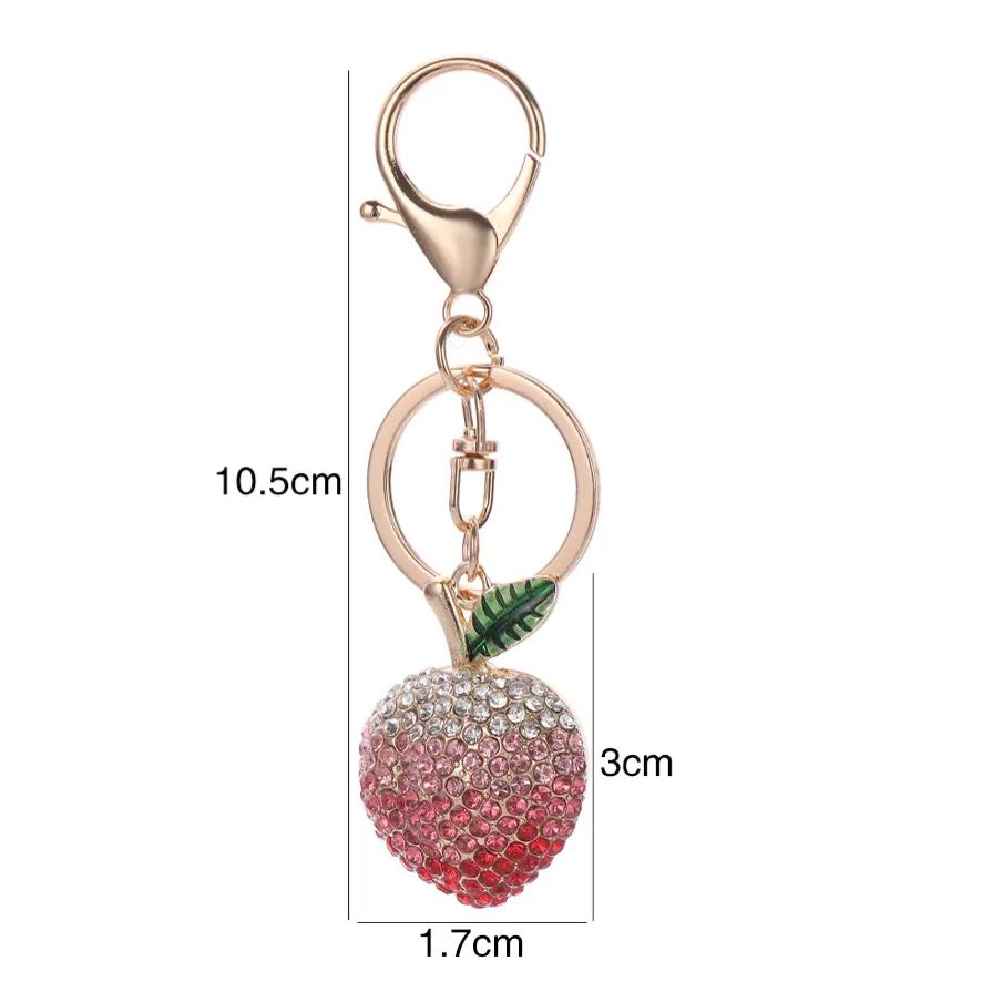 Hot-selling peach keychains, zinc alloy Ins-style car keys, pendants, bags, chains, accessories and gifts Netby