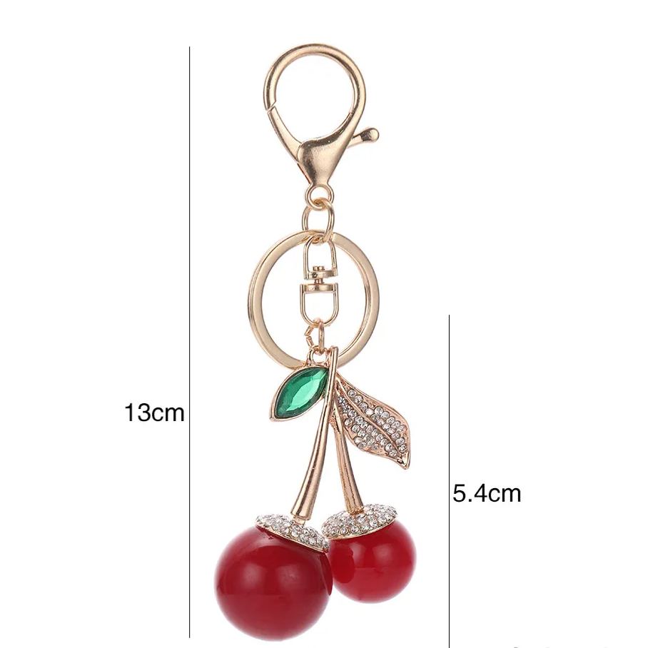 Rhinestone Cherry Keychain Keyring Netby