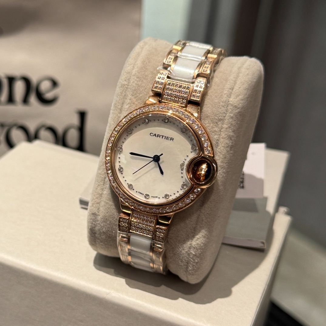 Cartier Wrist Quartz Watch Fisheye Glass Stainless Watch Band & Case Netby