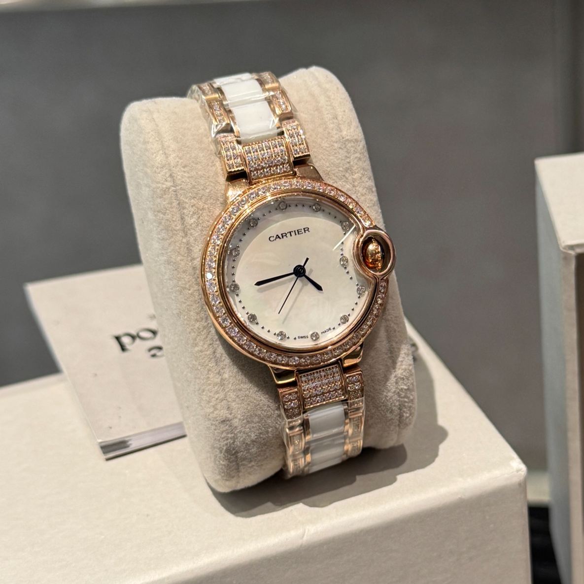 Cartier Wrist Quartz Watch Fisheye Glass Stainless Watch Band & Case Netby