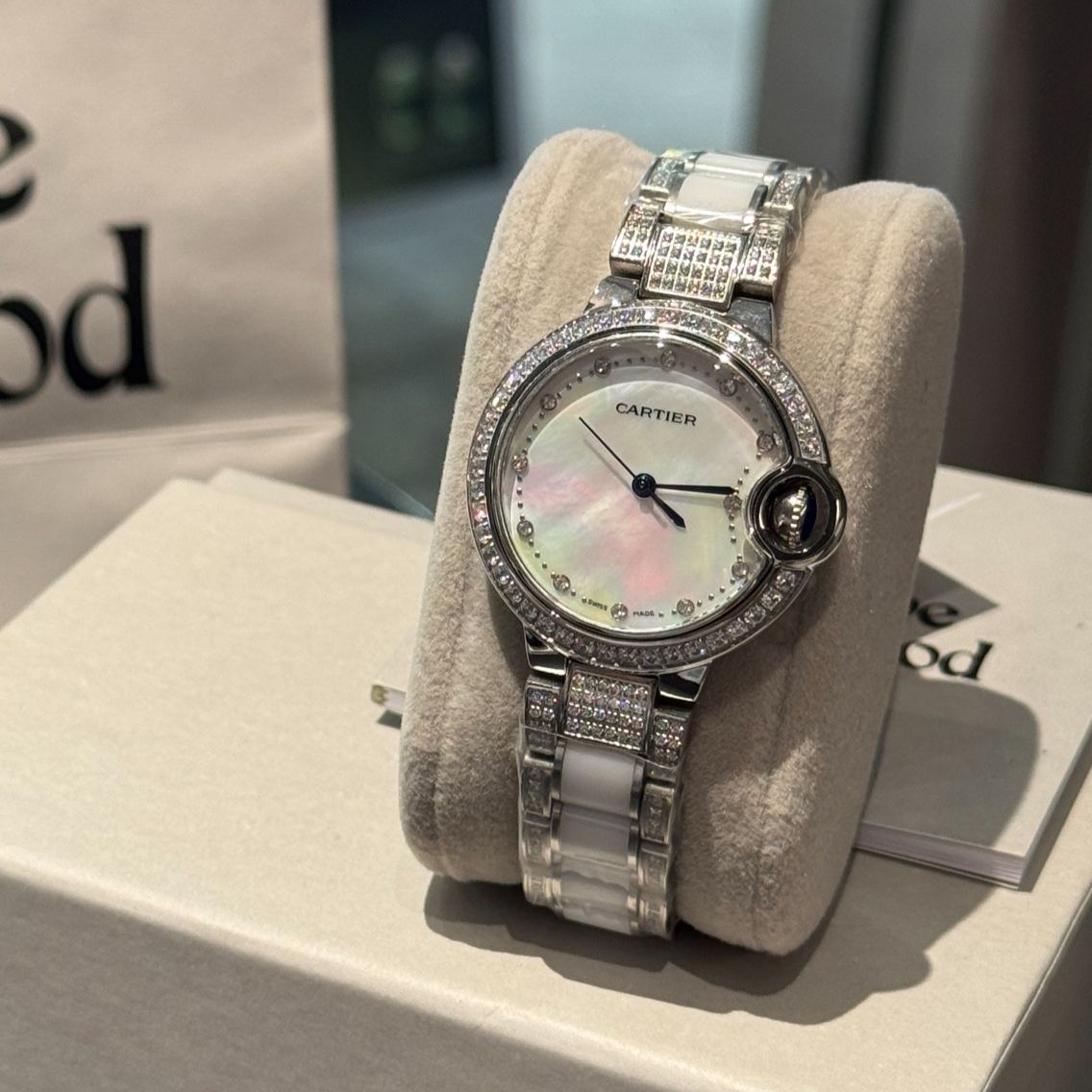 Cartier Wrist Quartz Watch Fisheye Glass Stainless Watch Band & Case Netby