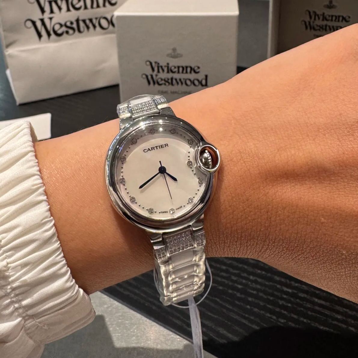 Cartier Wrist Quartz Watch Fisheye Glass Stainless Watch Band & Case Netby