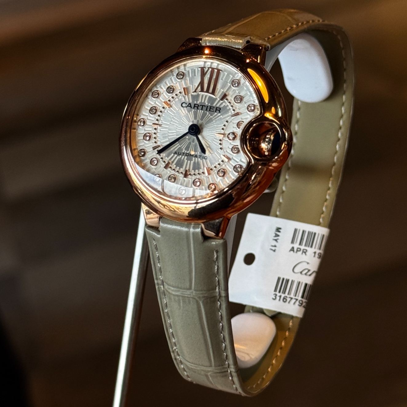 Cartier Blue Ballon Wrist Quartz Watch Fisheye Glass Silver Color Stainless Watch Band & Case Netby