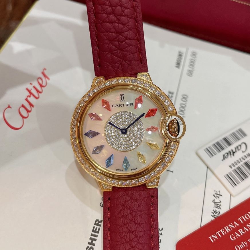 Cartier Wrist Quartz Watch Fisheye Glass Stainless Watch Band & Case Netby