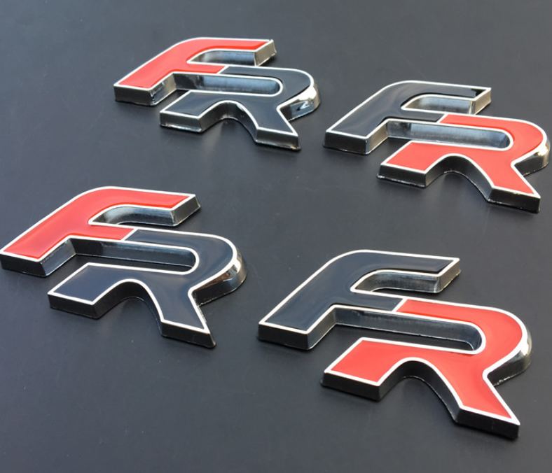 Car grille FR modification mark, grille mark, metal car logo, personalized car sticker, car decoration, car sticker, suitable for Netby