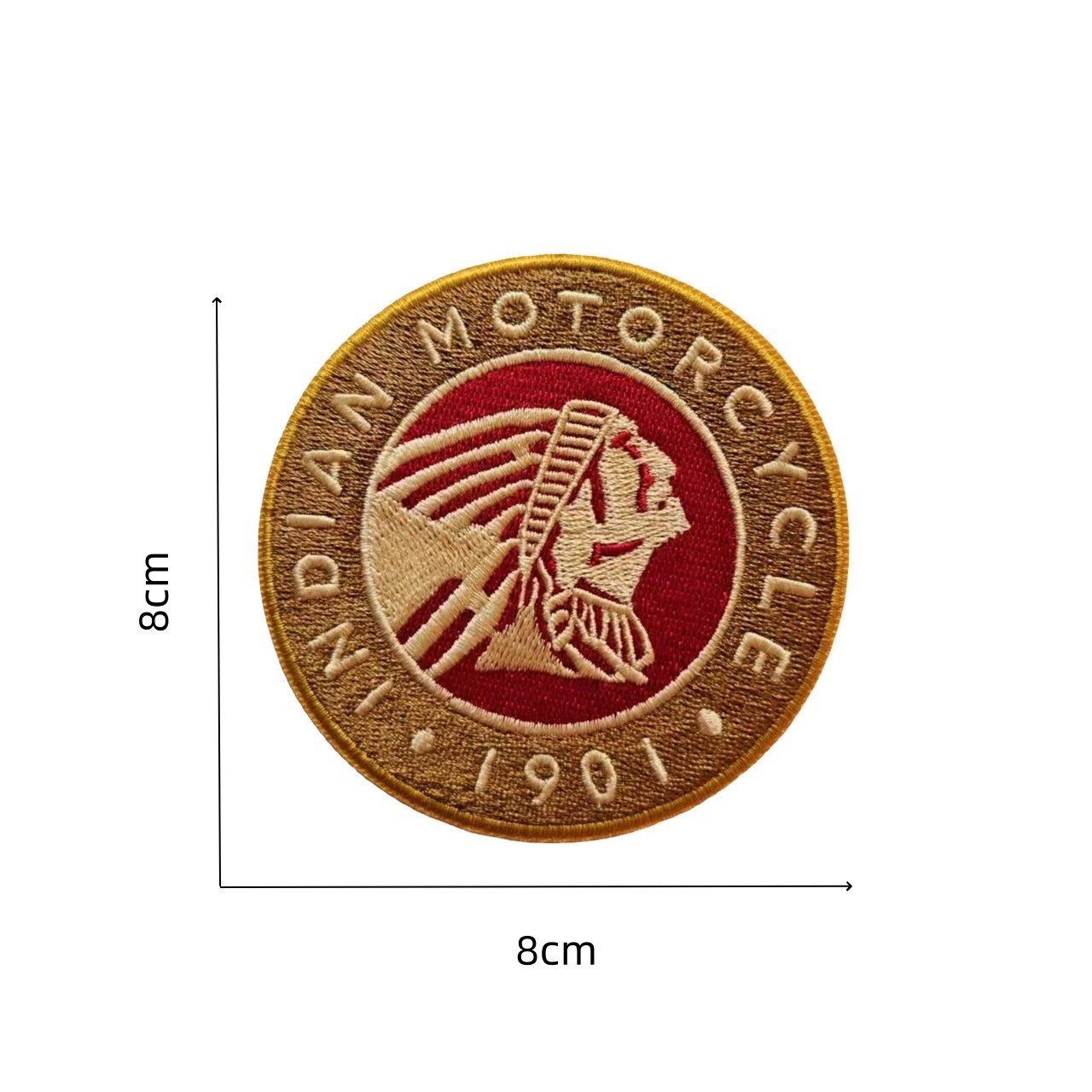 Embroidered Cloth Emblem Badge for Motorbike Motorcycle INDIAN Netby