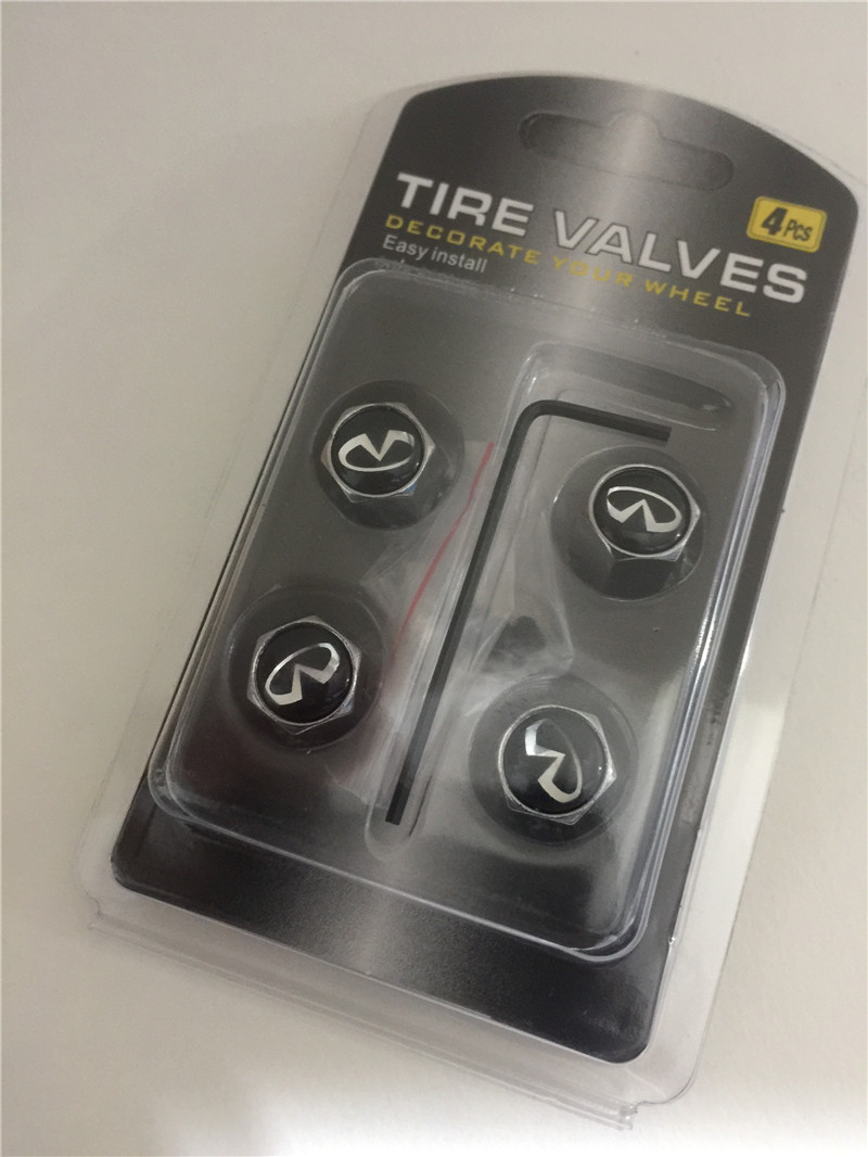 Metal Car Wheel Tire Valve Cap Anti Dust Theft With Logo Silver Color Netby