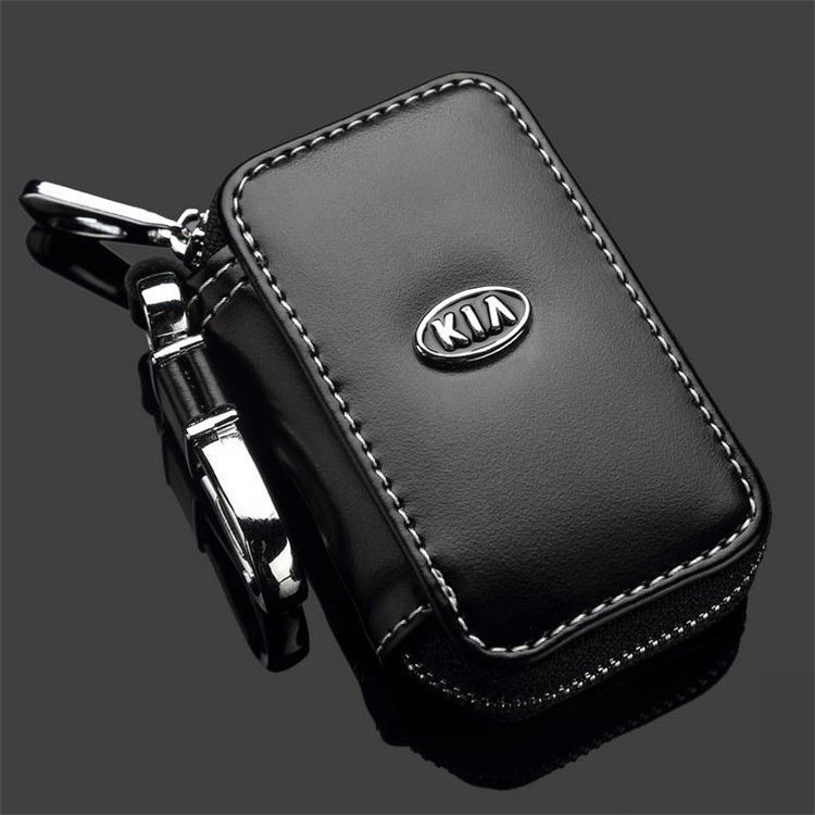 Black Color Leather Car Remote Key Wallet for KIA AUDI BENZ BMW BUICK PORSCHE VW VOLVO JAGUAR CHEVROLET FORD Netby