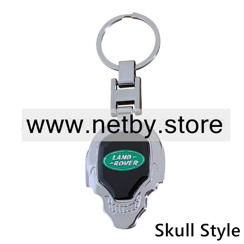 Metal H Buckle Skull Keyring Keychain Keyfob with Logo BMW AUDI BENZ VOLKSWAGEN SKODA TOYOTA BUICK CHEVROLET  Netby
