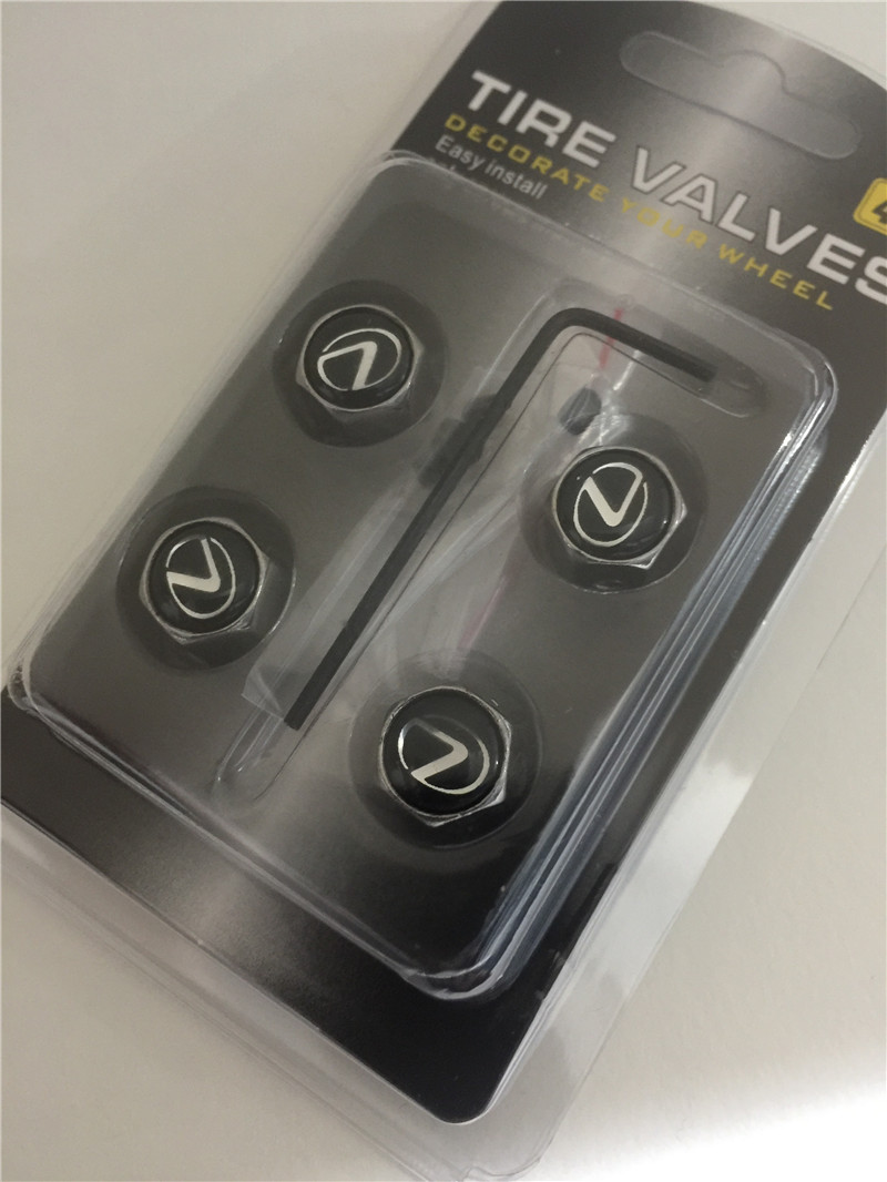 Metal Car Wheel Tire Valve Cap Anti Dust Theft With Logo Silver Color Netby