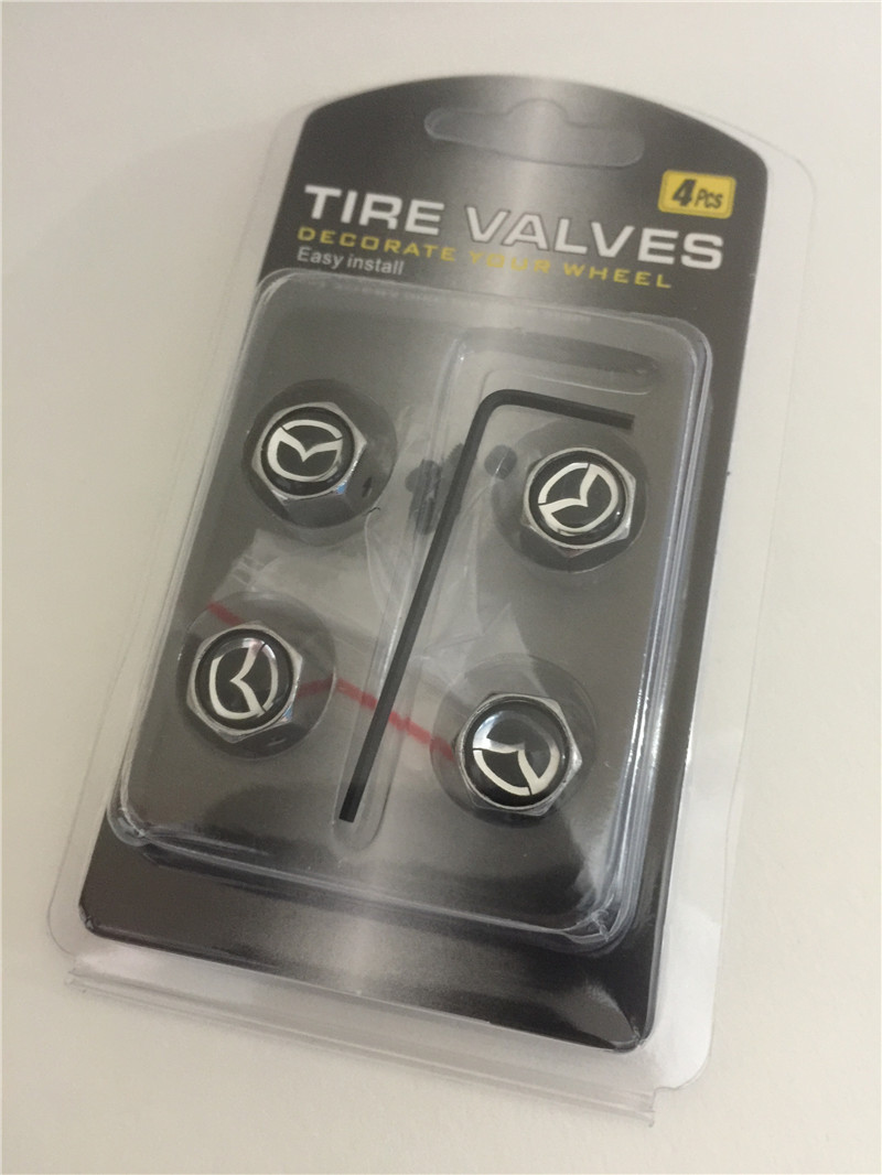 Metal Car Wheel Tire Valve Cap Anti Dust Theft With Logo Silver Color Netby