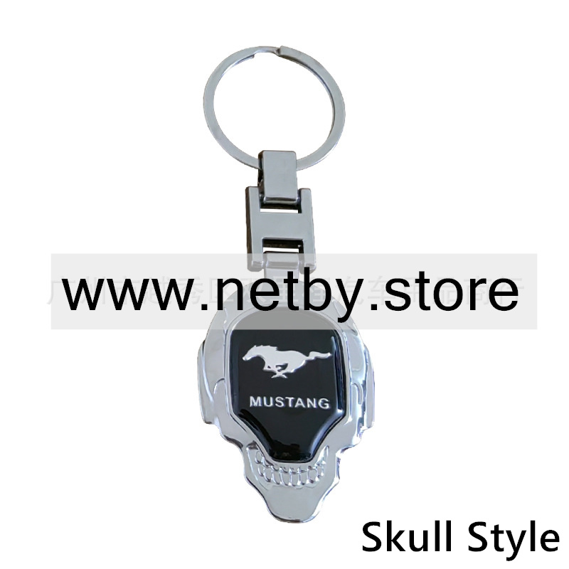Metal H Buckle Skull Keyring Keychain Keyfob with Logo BMW AUDI BENZ VOLKSWAGEN SKODA TOYOTA BUICK CHEVROLET  Netby