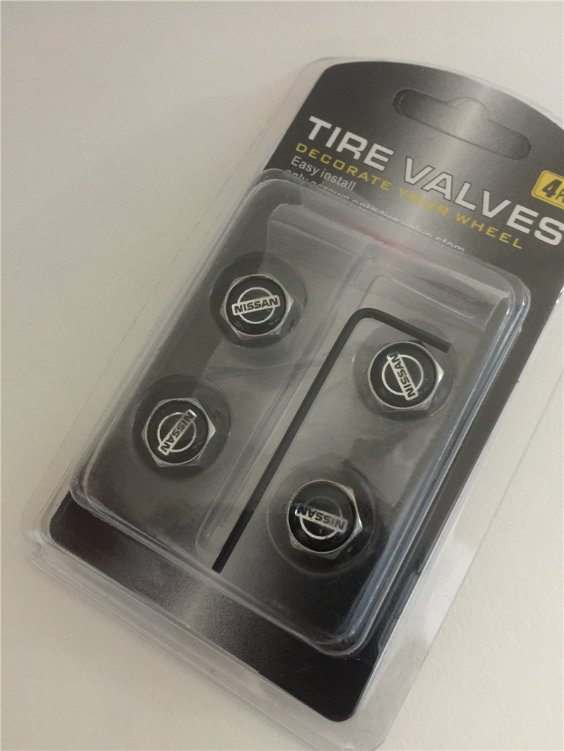 Metal Car Wheel Tire Valve Cap Anti Dust Theft With Logo Silver Color Netby