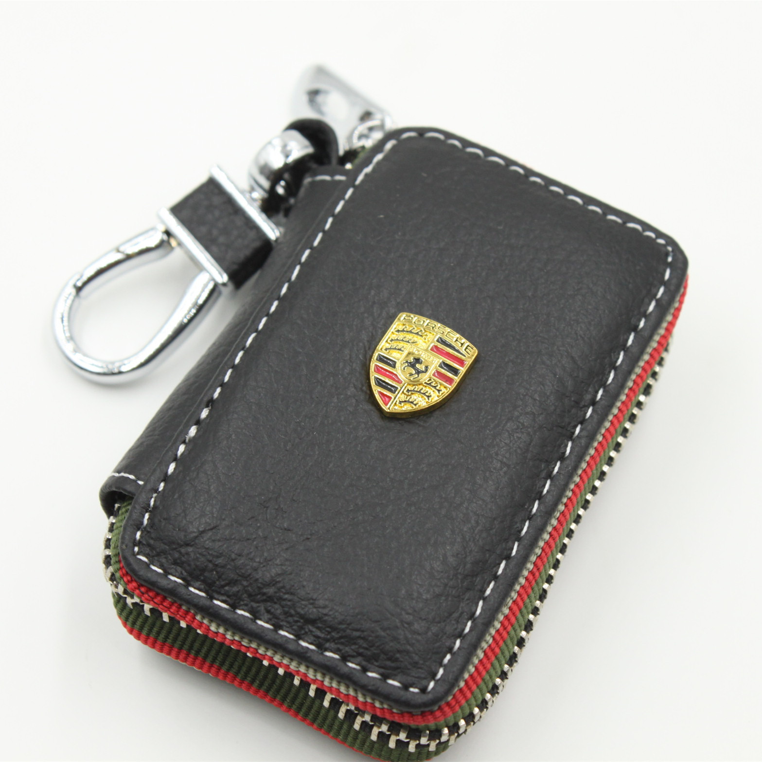 Black Color Leather Car Remote Key Wallet for KIA AUDI BENZ BMW BUICK PORSCHE VW VOLVO JAGUAR CHEVROLET FORD Netby