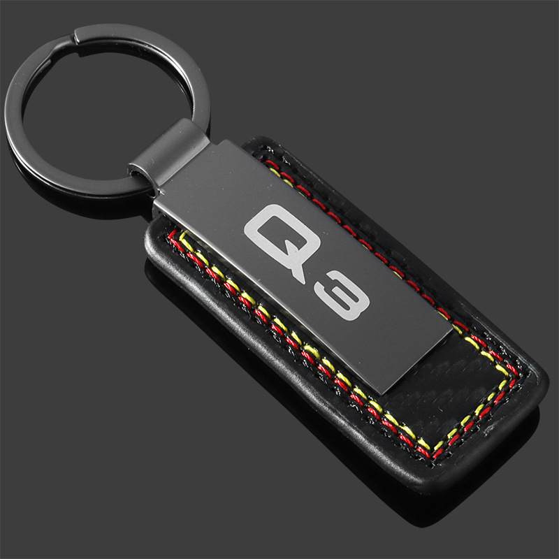 Carbon Fiber Car Logo Keychain Keyring Keyfob for Audi A3 A4L A5 A6L A7 A8L Q2L Q3 Q5 Q7 RS3 RS4 RS5 RS6 RS7 RS8 S3 S4 S5 S6 S7 S8 SQ3 SQ5 SQ7 Netby
