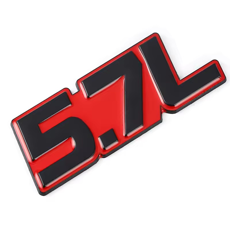 Zinc Alloy Metal Car Emblem Badge 4.0L 4.6L 5.0L 5.7L 6.0L 6.2L 6.4L 7.0L Netby