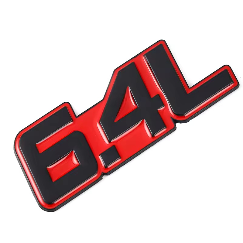 Zinc Alloy Metal Car Emblem Badge 4.0L 4.6L 5.0L 5.7L 6.0L 6.2L 6.4L 7.0L Netby